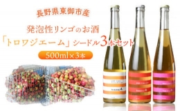 【ふるさと納税】「トロワジエーム」シードル3本セット／発泡性リンゴのお酒 りんご 500ml 3種