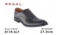 REGAL 811R ALT ストレートチップ ダークブラウン 27.0cm リーガル ビジネスシューズ 革靴 紳士靴 メンズ