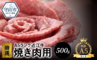 A5ランク　特選近江牛　焼き肉用　500g入