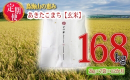 【ふるさと納税】《定期便》14kg×12ヶ月 秋田県産 あきたこまち 玄米 2kg×7袋 神宿る里の米「ひの米」（お米 小分け）