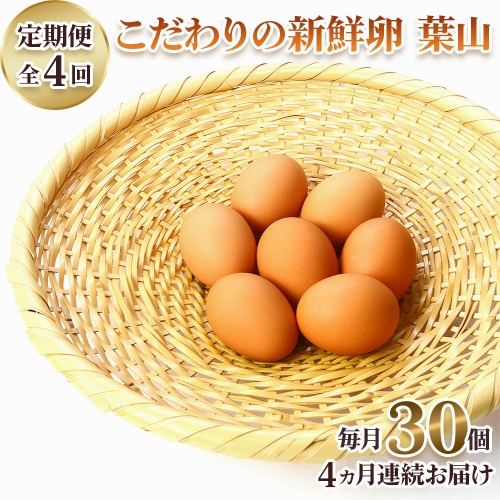 [定期便・全4回] こだわりの新鮮卵葉山 30個×4ヵ月 [1455] 429792 - 奈良県香芝市