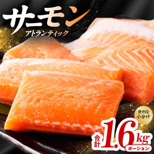 アトランティックサーモン 1.6kg【ポーション 小分け 刺身 海鮮丼 さーもん 冷凍 訳あり サイズ不揃い まとめ買い】 030D239 429997 - 大阪府泉佐野市