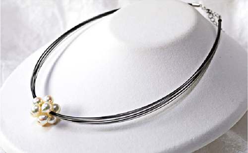 若狭パール 艶々あこや真珠 編み込みボールペンダントL ファッション アクセサリー ネックレス  43051 - 福井県おおい町