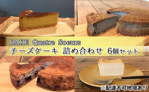 【BAKE Quatre Soeurs】チーズケーキ 詰め合わせ 6個セット[ スイーツ ケーキ 食べ比べ ] 431568 - 兵庫県明石市