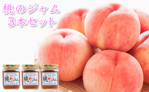 桃のジャム 3本セット ピーチ 加工食品 超減農薬 無肥料栽培 洗双糖 レモン 砂糖控えめ チーズ ヨーグルト かける つける  432402 - 熊本県錦町