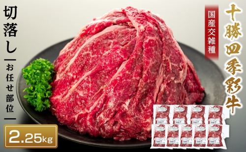 十勝四季彩牛切落し2.25kg(250g×9パック)【国産交雑種】お任せ部位 432849 - 北海道帯広市
