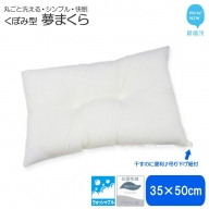 高性能 ウォッシャブル 枕 「夢まくら」 くぼみ枕 清潔快適♪ （R-35k） 丸洗いOK アレルギー対策 ダニ防止機能付 ３５ｘ５０cm