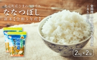 0507　【令和４年産新米】【お米4㎏】　ななつぼし　低農薬米