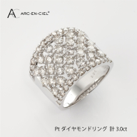 ARC-EN-CIEL プラチナ ダイヤリング(計 3.0ct)[鑑別書付き ジュエリー プレゼント ギフト ファッション アクセサリー 贈り物 贈答 お祝い 記念日] J007-3