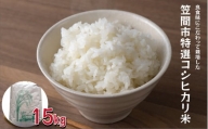 【令和５年度米】笠間市特選コシヒカリ米（白米） 15kg
