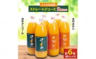 みさき果樹園のストレートジュース 2種類×3本 各1L 計6本セット[D21-8]