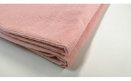 軽量シール織綿毛布　横ボーダー（ピンク）　松岡織物株式会社