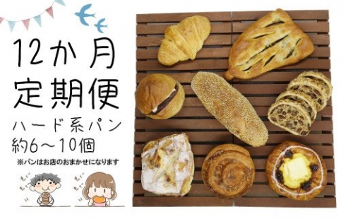 【定期便】厳選された材料にこだわった パンいろいろ詰合せ(ハード系パン) 12回 N-6 4452 - 高知県香南市