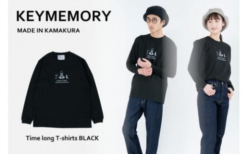 《3》メンズXL　TimeロングTシャツ　BLACK 446131 - 神奈川県鎌倉市