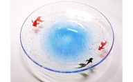 【ギフト用】大皿「水鞠」＜ガラス作家 松尾具美＞ F6L-077