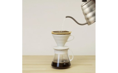 HARIO コーヒー V60 セラミックドリッパー 02セット［XVDD-3012W］｜ハリオ 耐熱 ガラス 食器 器 保存容器 キッチン 日用品 キッチン用品 日本製 おしゃれ かわいい コーヒー ドリッパー ドリップ セラミック 有田焼 電子レンジ可_BE05 44897 - 茨城県古河市