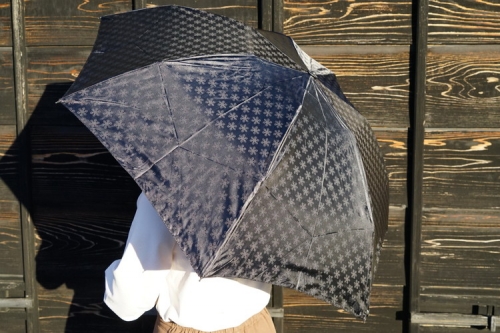 雪華模様の折り畳み傘（サイズ60cm）カラー：ブラック_BL15 44995 - 茨城県古河市