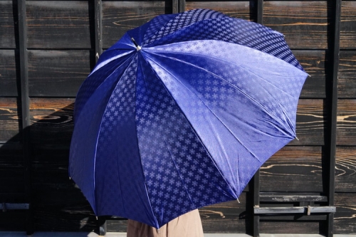 雪華模様のオリジナル傘（サイズ65cm）カラー：ネイビー_BL10 45032 - 茨城県古河市