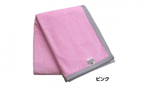こうやブランケットこうや（R）シール織り綿毛布（毛羽部分）（ピンク）　米阪パイル織物株式会社