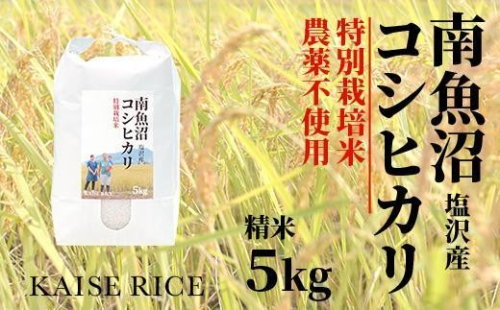 【令和7年産】【定期便】南魚沼産塩沢コシヒカリ【従来品種】（農薬不使用）精米５ｋｇ×全３回 455914 - 新潟県南魚沼市