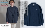 《0》【KEYMEMORY鎌倉】スナップボタンシャツ NAVY