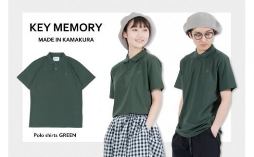 《2》【KEYMEMORY鎌倉】KMポロシャツ GREEN　メンズLサイズ
