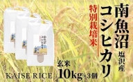 南魚沼産塩沢コシヒカリ【従来品種】（特別栽培米８割減農薬）玄米１０ｋｇ×３個