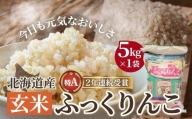 【特A受賞】【玄米】北海道産 特Aランク ふっくりんこ5kg