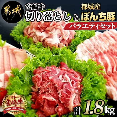 宮崎牛と「ぼんち豚」バラエティ1.8kgセット_MJ-2604