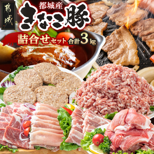 「きなこ豚」詰合せ3kg_MA-1206 46462 - 宮崎県都城市