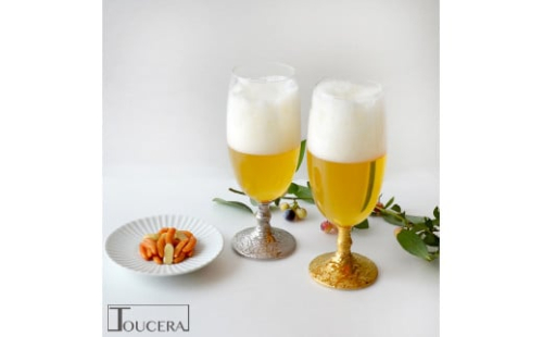 有田焼 金&銀 ペアビールグラス【東洋セラミックス】食器 グラス ビールグラス ビアグラス ペア セット ゴールド シルバー 上品 華やか A40-408 467567 - 佐賀県有田町
