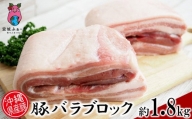 沖縄県産豚肉　豚バラブロック　約1.8kg