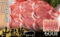 【厳選】山形県産 豚肉 山形豚 生姜焼き用（ロース）600g 三元豚 F21A-212