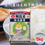 はえぬき　無洗米　5kg