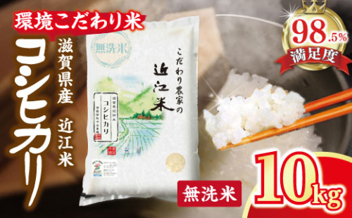 【7年産】近江米 環境こだわり米 コシヒカリ 無洗米 【10kg×1】【BN01W2】 47292 - 滋賀県近江八幡市