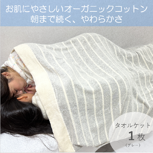 お肌にやさしいタオルケット(cotton meシリーズ)1枚(グレー)【泉州タオル 国産 吸水 普段使い シンプル 日用品】 020C257 472997 - 大阪府泉佐野市