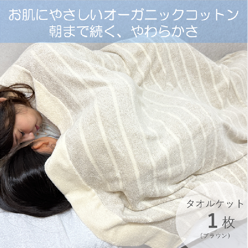 お肌にやさしいタオルケット(cotton meシリーズ)1枚(ブラウン)【泉州タオル 国産 吸水 普段使い シンプル 日用品】 020C258 472998 - 大阪府泉佐野市