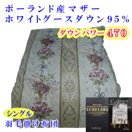 【都留市・富士河口湖町共通返礼品】 お礼品の内容・特徴 【ポーランド産マザーグース９５％】 ポーランドの南部に位置したルベンスキー地方では恵まれた気候で飼育されたダウンパワー４７０cm3/gのマザーグ