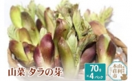山菜 タラの芽 70g×4パック 天然 (発送は4月〜5月頃)