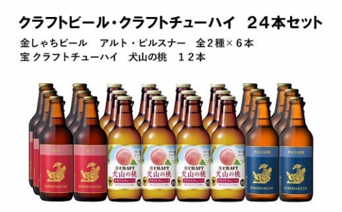 22-9_クラフトビール × クラフトチューハイ（犬山の桃）24本セット 477976 - 愛知県犬山市