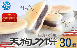 プレミア和歌山推奨品の天狗力餅は、醤油・味噌や尺八の発祥の寺でも知られる興国寺に伝わる天狗のお話に因んだ銘菓です。こし餡入の求肥餅とふ焼き煎餅を個別包装されています。召し上がる直前にふ焼き煎餅でお餅を
