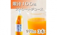 果汁100％田村そだちみかんジュース 970ml×3本