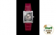秋田県産機械式腕時計「サキホコル」シリーズ「桜見月（さくらみづき）」（１）SSモデル 銀線細工 VM07-LGIS01-SD