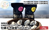 【国内消費拡大求む】漁師直送 北海道 オホーツク サロマ湖産 牡蠣 むき身 食べ比べ 1kgセット