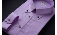 オーダーワイシャツ　-「オリジナルネーム入り」 川西町産貝ボタンを使用 -【生地：ノーアイロン】OBP（黒蝶貝）
