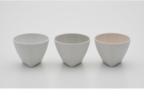 2016/ CH Tea Cup set【2016/オリジナル】有田焼 食器 カップ ティーカップ 3個 ホワイト グレー ピンク シンプル A30-625 497520 - 佐賀県有田町