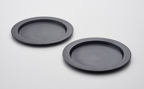 2016/ TY Rim Plate Set BK【2016/オリジナル】有田焼 食器 器 皿 中皿 リム皿 プレート 2枚 ブラック シンプル AA55-140 497617 - 佐賀県有田町