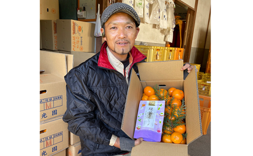 こたつみかん　静岡セット（お茶とワケありみかん約5kg）【配達不可地域あり】 果物 柑橘 フルーツ 冬 冬の味覚 デザート 温州みかん 緑茶 深蒸し茶 ティーバッグ 産地直送 静岡県産  498636 - 静岡県袋井市