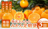 [全3回定期便]坂元さんちのみかん定期便(坂元果樹園/Z-059) みかん ミカン ポンカン タンカン 定期便 フルーツ 果物 新鮮 鹿児島 みかん しらぬい 柑橘 フルーツ 冬の旬 指宿