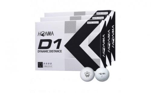 [ゴルフボール] HONMA D1 DYNAMIC DISTANCE 3ダースセット もとまるプリント [0813]